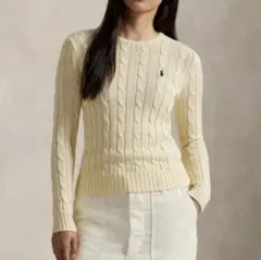 ラスト1点！【新品未使用】ポロラルフローレン長袖ケーブルニット L クルーネック