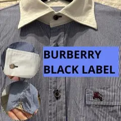 BURBERRY BLACK LABEL ストライプシャツ　カフス