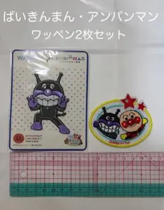 ばいきんまん・アンパンマン ワッペン2枚セット