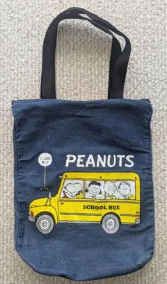 スヌーピー　デニム　トートバッグ
