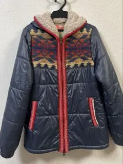 ジーンナッソーズ 胸ニット中綿 アウターフード付き