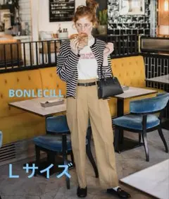 BONLECILL ベージュ チノパン ストレート　Ｌサイズ