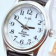 SEIKO セイコー 腕時計 稼働品 Y138-6A80 ALBA ホワイト - メルカリ