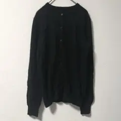 【ユニクロ】カシミヤ100% クルーネックカーディガン 長袖 黒 レディース