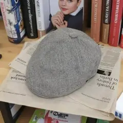 【新色】ハンチング帽 キャスケット ベレー帽 グレー色 春コーデ 男女兼用