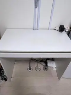 ホワイトデスク 85×45×75cm パソコンデスク 学習机 作業机 白のサムネイル