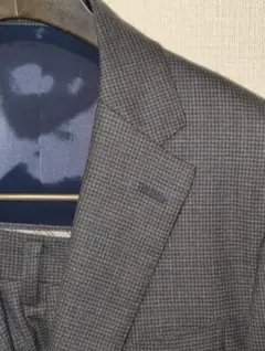 PERSON'S FOR MEN ダークグレー チェック ビジネススーツ