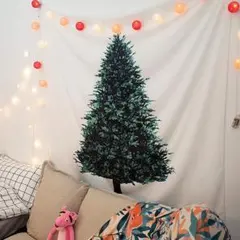 10★クリスマスツリー タペストリー【75*150cm】 もみの木 北欧 壁掛けのサムネイル