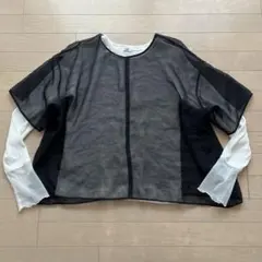 ジャーナルスタンダード☆黒 透け感 ブラウス☆usedのサムネイル