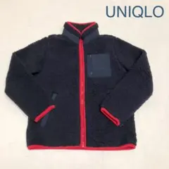 美品「ユニクロ」フリース ボア ジャケット ブルゾン ジャンパー