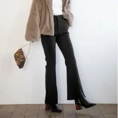 GRL グレイル　センター切り替えスリットフレアパンツ【k8385u】S
