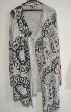 【美品】デシグアル　花柄ロングカーディガン