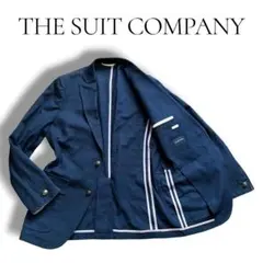 【美品】THE SUIT COMPANY 紺ブレ 金ボタン 刺繍ワッペン付き