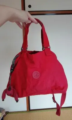 Kipling 2way ショルダーバッグ レッド