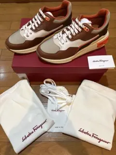 Salvatore Ferragamo スニーカー ブラウン/ホワイト/オレンジのサムネイル