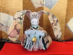 専用になります！ おばあちゃんのハンドメイド　着物うさぎ男の子人形ペア 専用になります！ おばあちゃんのハンドメイド 着物うさぎ男の子人形
