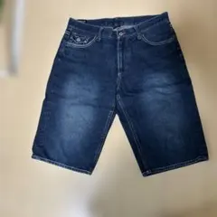ダークブルー デニムショートパンツ ジョーツ
