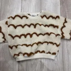 韓国子供服 lalaland ララランド 韓国 mtm トレーナー ベージュ 白