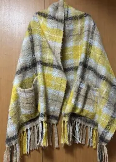 ポケット付き　ストール　ショール　マフラー