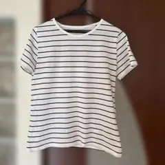 human woman ボーダー柄 半袖カットソーのサムネイル