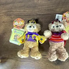ディズニー　ダッフィー＆シェリーメイ　ぬいぐるみバッチ　タグ付き
