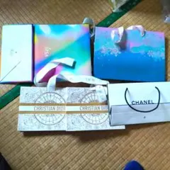 高級紙袋セット（Dior, Chanel）