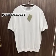 【タグ付】ジョンスメドレー　シーアイランドコットン　半袖ニット Tシャツ　Mのサムネイル