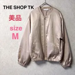 【美品】 THE SHOP TK ベージュ M ブルゾン 春 ピンク 無地のサムネイル
