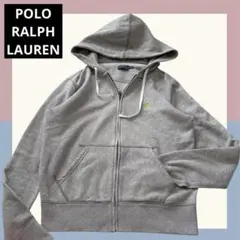 ポロラルフローレン☆スエット ジップアップパーカー フーディ ホースロゴ刺繍 M