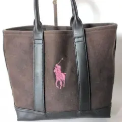 Ralph Lauren ミニトートバッグ　ハワイ限定　ピンクポニー 刺繍のサムネイル