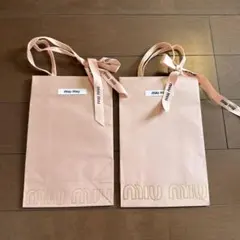 miu miu ピンク ショッピングバッグ 2個セットのサムネイル