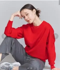 ミラノリブ ボリュームスリーブ プルオーバー -ウォッシャブル-