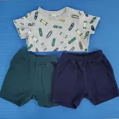 ベビー　男の子　3点セット　(Tシャツ.パンツ)　80cm