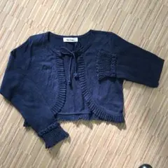 ファミリア　130　カーディガン ボレロ　紺　美品　入学式　卒業式
