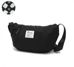 【新品】Wpc. 撥水•軽量 ショルダーバッグ(ブラック)