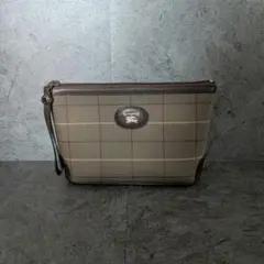 ✨良品✨ バーバリー クラッチバッグ ノバチェック ホースロゴ 玉虫色
