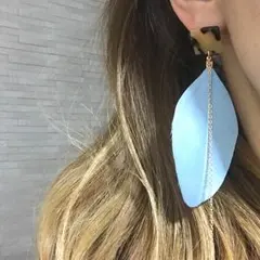 再販❤️べっこう×フェザー✴︎ピアス