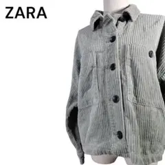 ＜人気＞ザラ コーデュロイ クロップド ジャケット カーキ― 大人カッコいい◎