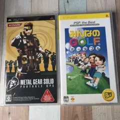 PSP ソフト 2本セット メタルギアソリッド みんなのGOLF