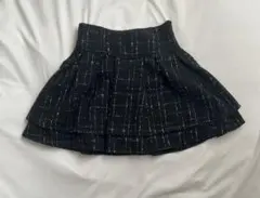 ミシェルマカロン 美脚スカート 黒 ツイード