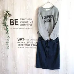 ✱niko and… ✱　デニム　ミニ丈　タイトスカート