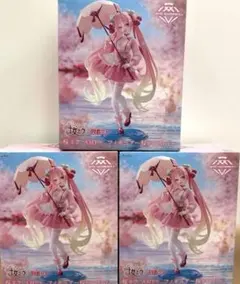 初音ミク 桜ミク AMPフィギュア 桜ドレスver. 3体セット
