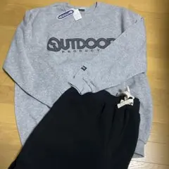 OUTDOOR 3L グレー トレーナーとズボンパジャマ