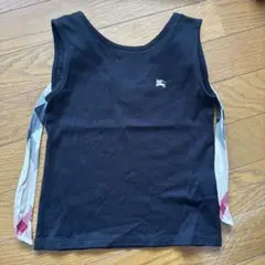 BURBERRYノースリーブタンクトップ 黒 リボン付き
