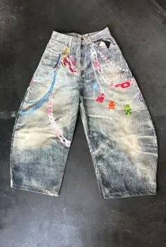 Feinicko POLYCHROME GUMMY DENIM PANTS M - メルカリ