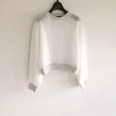 SHIPS シップス　クロシェ レース プルオーバー