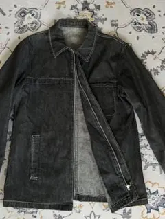 COMME CA ISM コムサイズム　ジップアップデニムジャケット ブラック