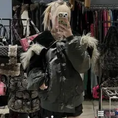 AVIREX N-2b ミリタリー ジャケット　平成　パンク　グランジ　ファー