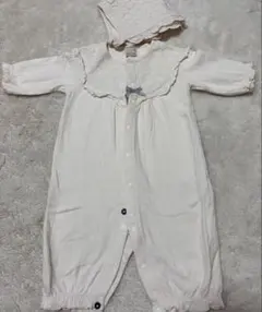 プティマイン ロンパース 50〜70cm 帽子付き