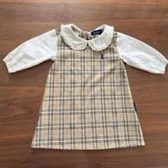 EAST BOY チェック柄ワンピース 長袖　フォーマル